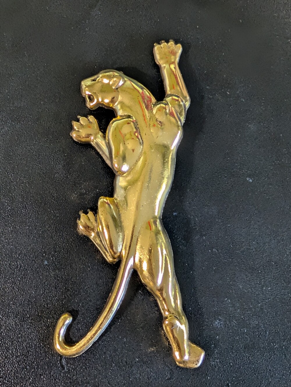 Gold Climbing Panther Brooch